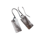 Recycled Silver Fern Leaf Pattern Drop Earrings, Botanical Leaf Earrings - Image 4