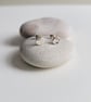 Hammered Round Stud Earrings, Recycled Sterling Silver Circles - Image 4