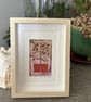 Tree in a Stamp Plant Pot nr 4 - Collagraph Print - Made in Yorkshire - Image 1