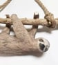 Handmade Ceramic Sloth Sculpture; Hanging Clay Animal Art - Image 4