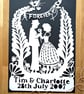 Large Bespoke Custom Personalised Handmade Forever Couple Wedding Papercut - Image 2
