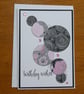 Large Birthday Card - Pink Floral Circles - Image 3