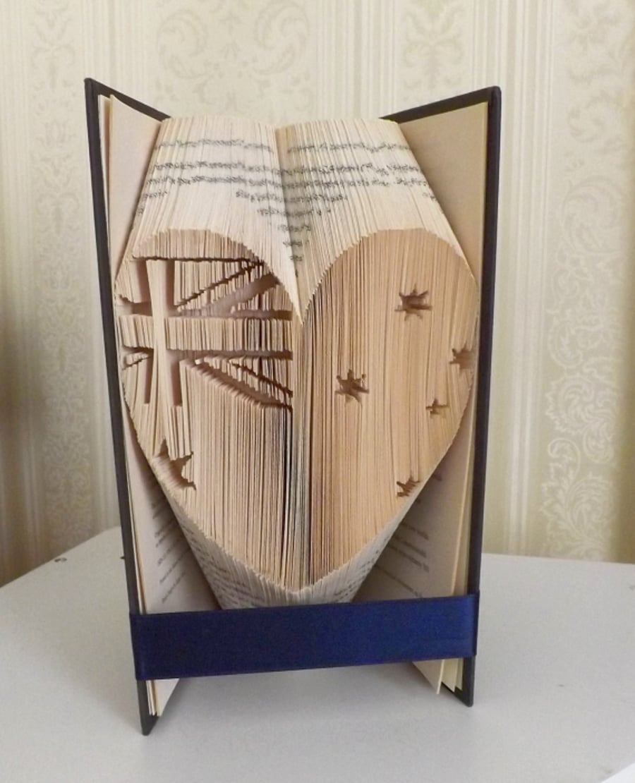 Australian Flag Heart COMBI Book Folding Pattern - EMAILED PDF PATTERN