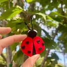 lady bug needle minder, quirky gifts, sewing accessories