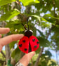 lady bug needle minder, quirky gifts, sewing accessories