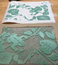 Frog Lino print, frog print, garden frog print, garden frog Lino print - Image 5