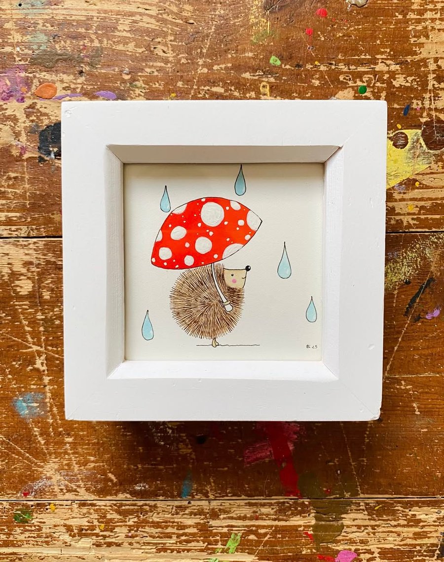 'Shelter' - Framed Original Illustration 