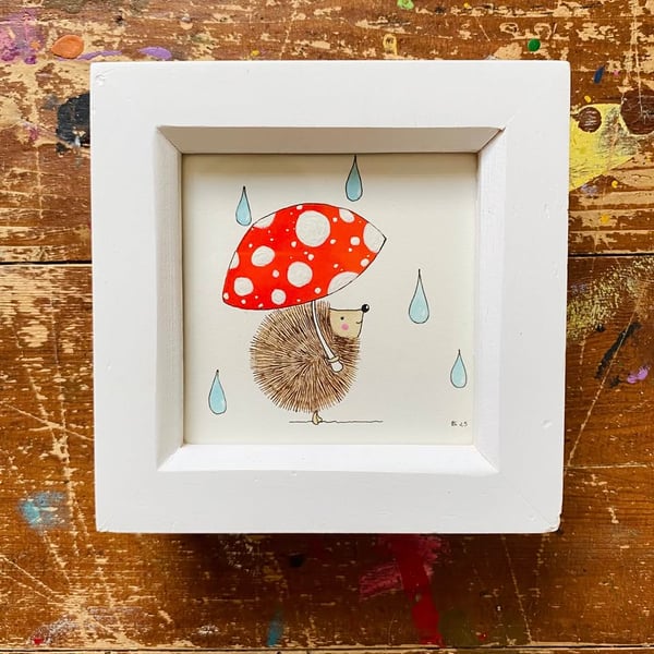 'Shelter' - Framed Original Illustration 