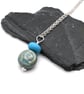 blue ceramic rose pendant necklace - Image 3