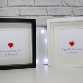 MOTHERS DAY SPECIAL - Framed Lego custom heart - great gift for mum - mummy 