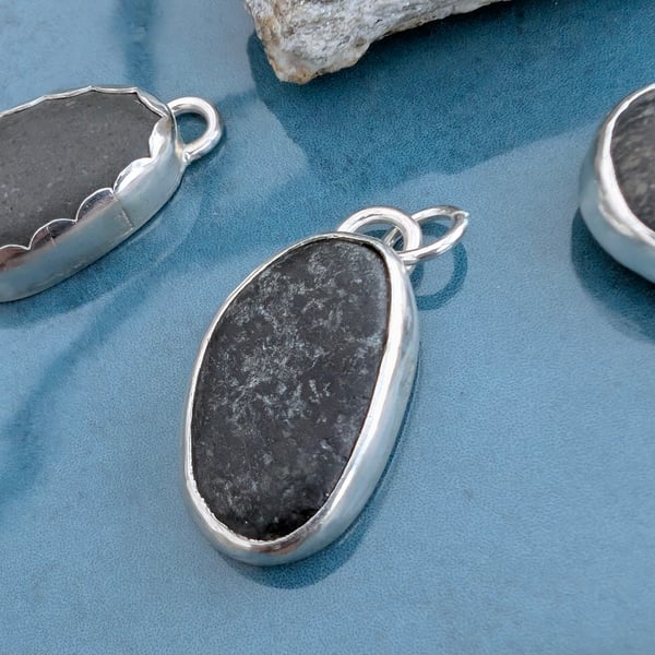 Perfectly Imperfect - Silver Beach Pebble Pendant 