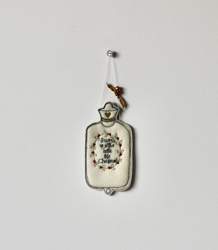 Special Order for Carole - 'Snuggle up with a Hottie' - Hanging Decoration