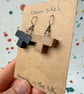 Mixed Wooden T Earrings from a 3D Puzzle - Old Stock - Super Seconds - Image 2