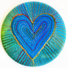 Large Heart Pocket Mirror Handbag Accessories Colourful Free Machine Embroidery