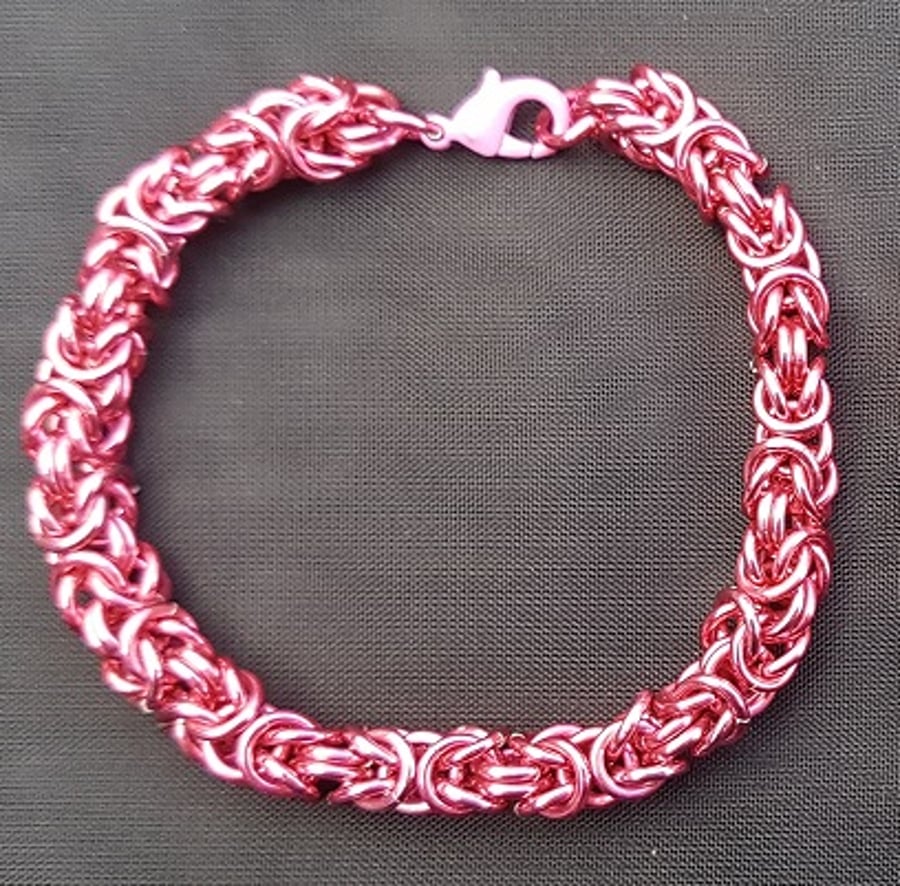Hot pink Byzantine Bracelet