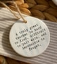 Thank You Gift – Great Teacher Quote – Hanging Ornament for Teacher Appreciation