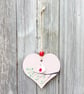 Sea Glass Robin Heart, Handmade Robin Hanging Decoration, Meaningful Beach Gift - Image 6
