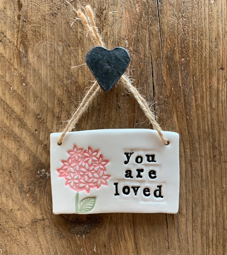 you are loved small Tile