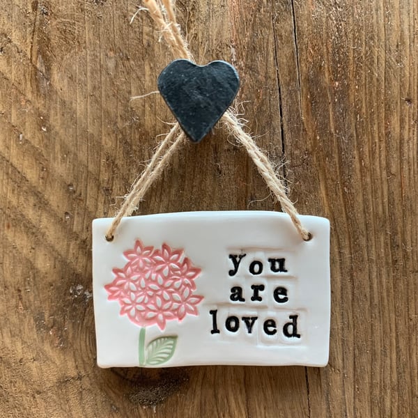 you are loved small Tile