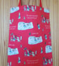 Peter Rabbit fabric Christmas gift bag;  Peter's festive fun  - Image 1
