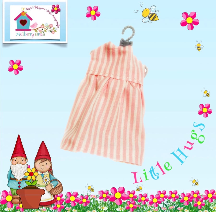 Pink Striped Nightie to fit the Little Hugs dolls 