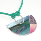 Seascapes painted bib necklace