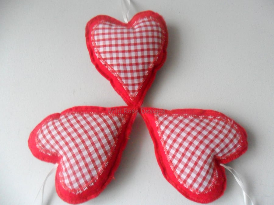   Red felt Heart Christmas tree decoration - reduced to clear!