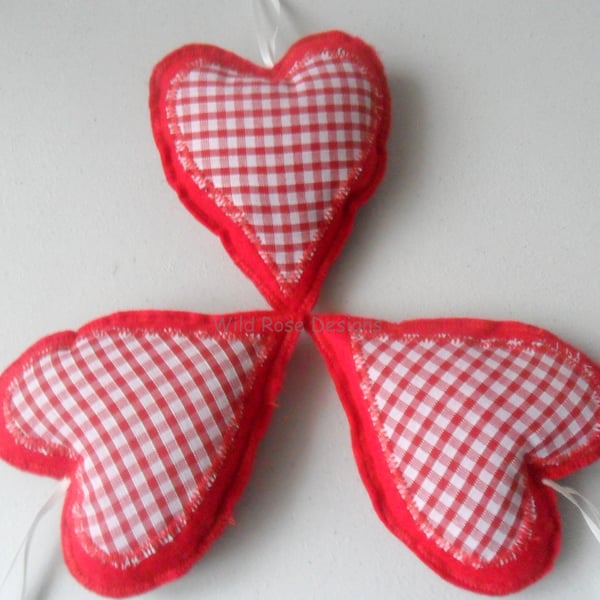   Red felt Heart Christmas tree decoration - reduced to clear!