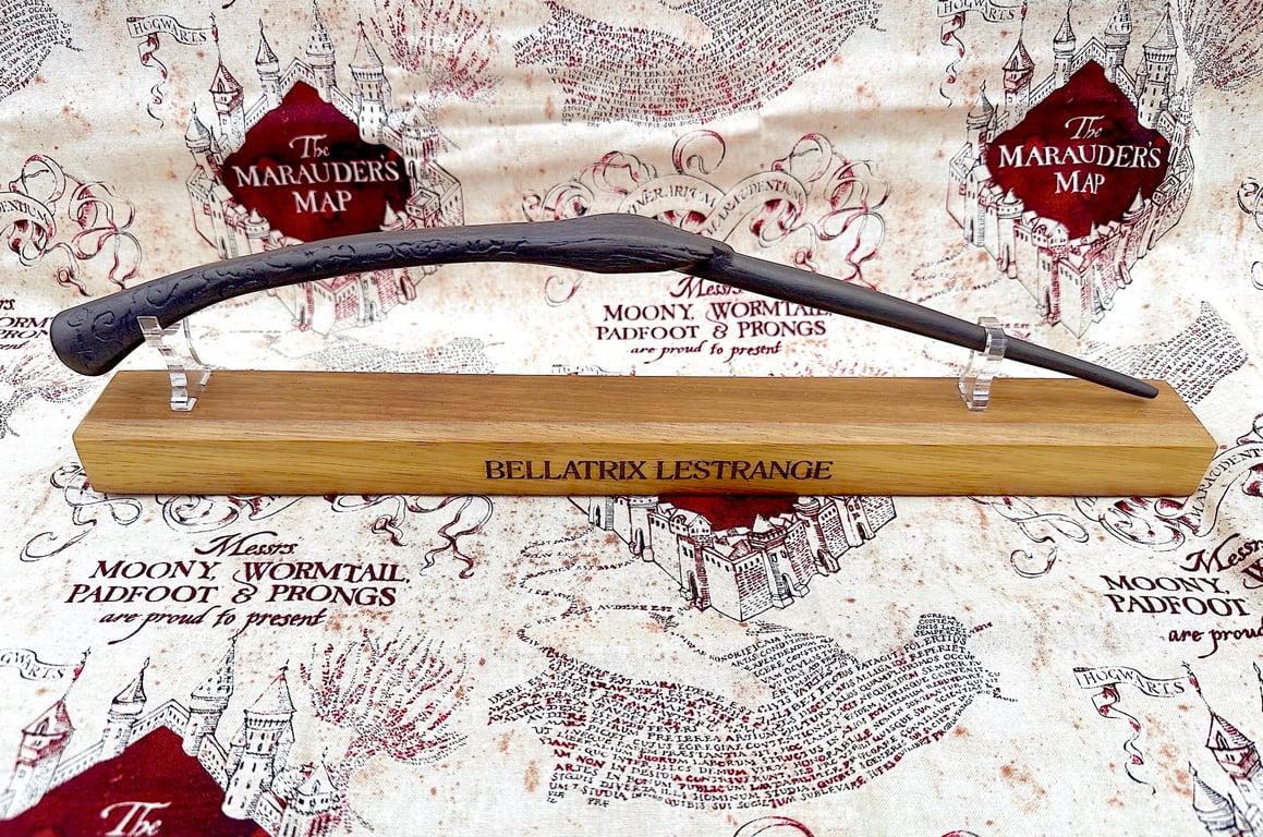 Wood Wand Stand Display - Bellatrix Lestrange
