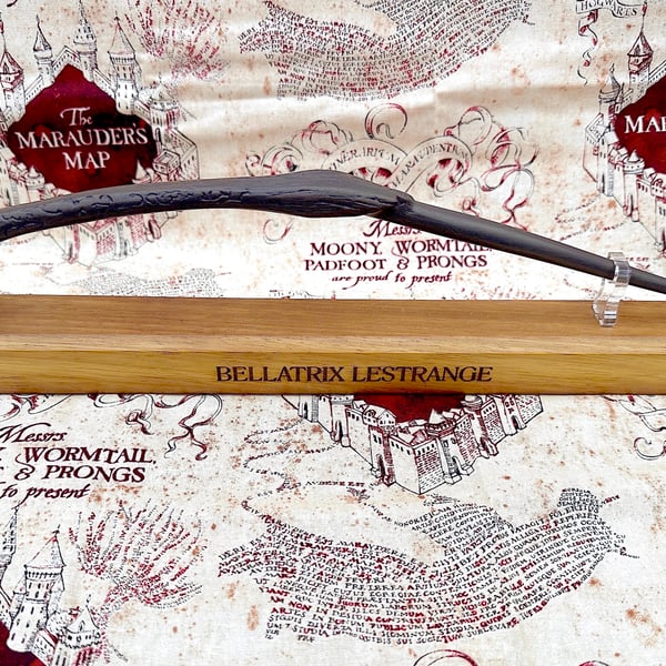 Wood Wand Stand Display - Bellatrix Lestrange