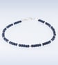 Dainty handmade black spinel and sterling silver lobster clasp bracelet - Image 6