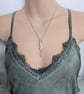 Sterling Silver and Natural Pink Kunzite Pendant on 20 Inch Necklace - Image 4