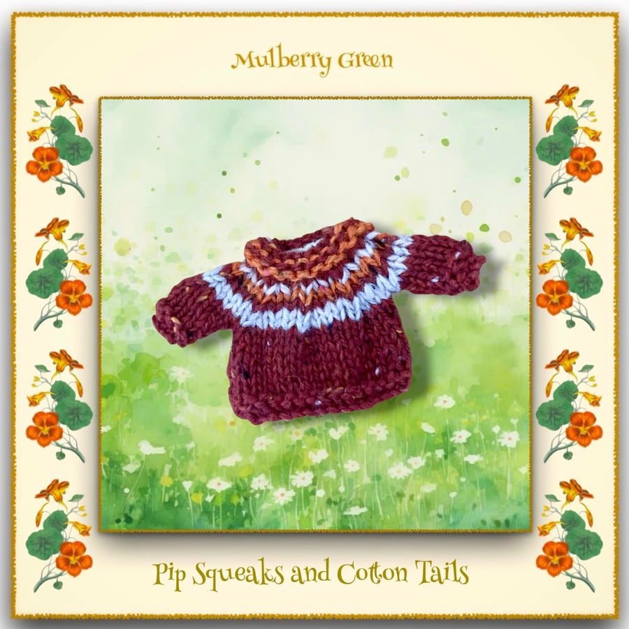 Pip Squeaks and Cotton Tails Rust Yoked Jumper