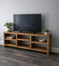 Handmade Rustic Wooden Hallway TV Cabinet: Farmhouse Console Table Entertainment - Image 1