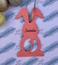 Wood Monogram Easter Rabbit Decoration - Image 3
