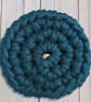 Crochet container, storage pot, bathroom decor, desk tidy, recycled - Image 3