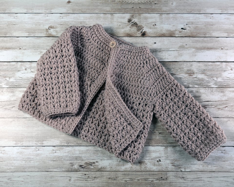 Crochet Baby Cardigan 20 Colours Available, 2 Size Choices, New Baby GIft