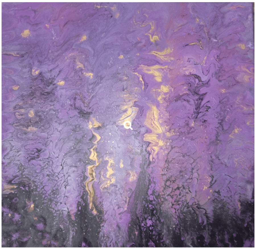 "Midnight Magic" Original Handmade Acrylic Canvas Painting Abstract Wall Art