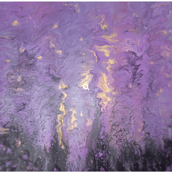 "Midnight Magic" Original Handmade Acrylic Canvas Painting Abstract Wall Art