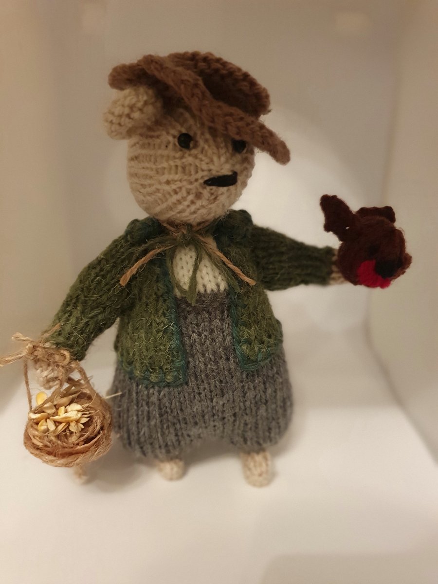 Hand Knitted Mouse- Dickie Bird
