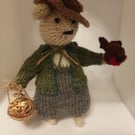 Hand Knitted Mouse- Dickie Bird