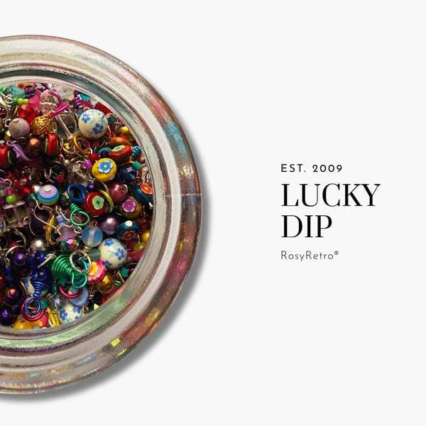 Lucky Dip Rainbow Stitch Markers for Knitting and Crochet