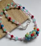 Summer Meadow - Handcrafted Colourful Beaded Cluster Necklace - Image 5