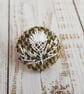 Scottish thistle embroidered tweed brooch - Image 2