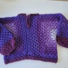 Kids crochet cropped hexi sweater