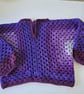 Kids crochet cropped hexi sweater - Image 1