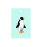 Gift Wrap Penguins-Mint, Penguins & Matching Gift Tag-Wrapping Paper-LG12 - Image 4