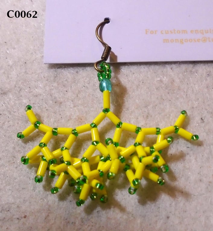 Fractal-style earrings (customisable)