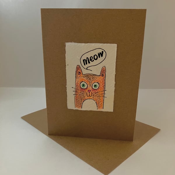 Meow Tortie Greetings Card