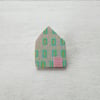 Wooden House Pin Badge, House Brooch, House Pin